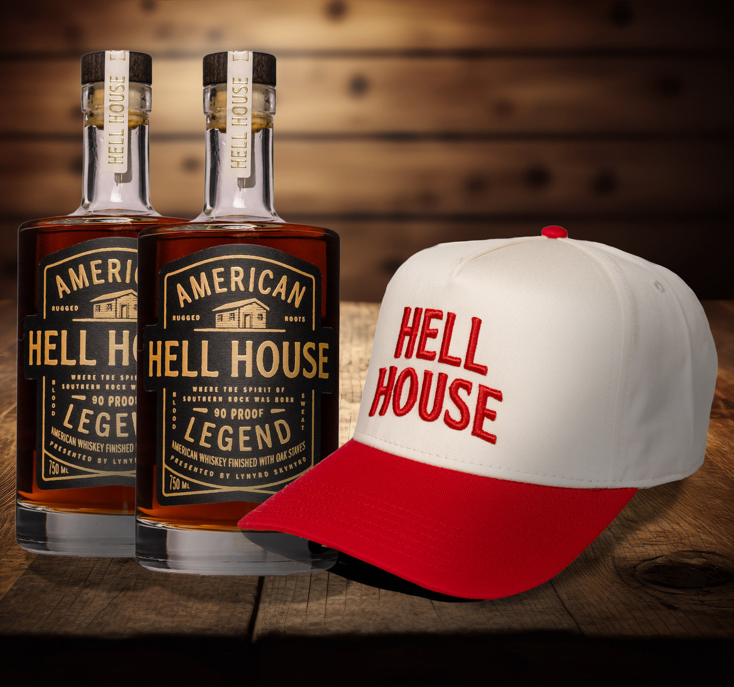 Hell House American Whiskey and Hat Bundle
